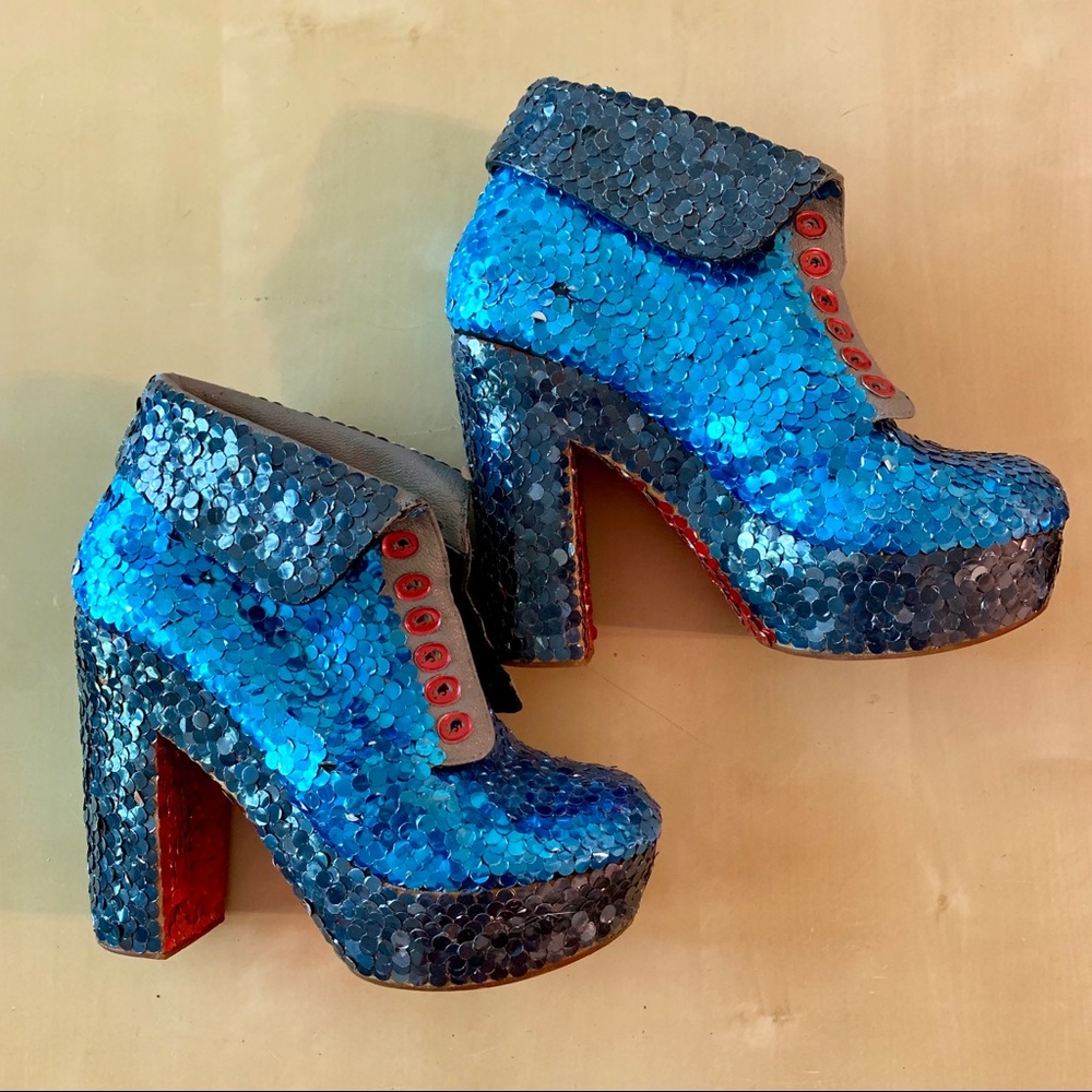 Timothy Westbrook Handmade Sequin Covered Shoes